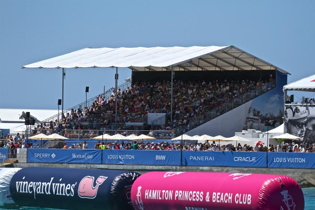 Crowds in the stand - 35th America's Cup Match - Race 3 - Bermuda  June 18, 2017 © Richard Gladwell www.photosport.co.nz