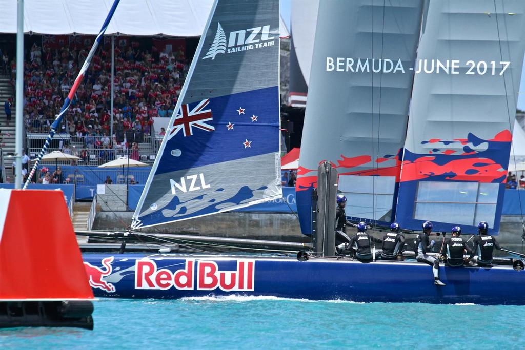 NZL Sailing Team finishes in from of the Grandstand - Red Bull Youth America's Cup part of the 35th America's Cup - Bermuda  June 21, 2017 © Richard Gladwell www.photosport.co.nz