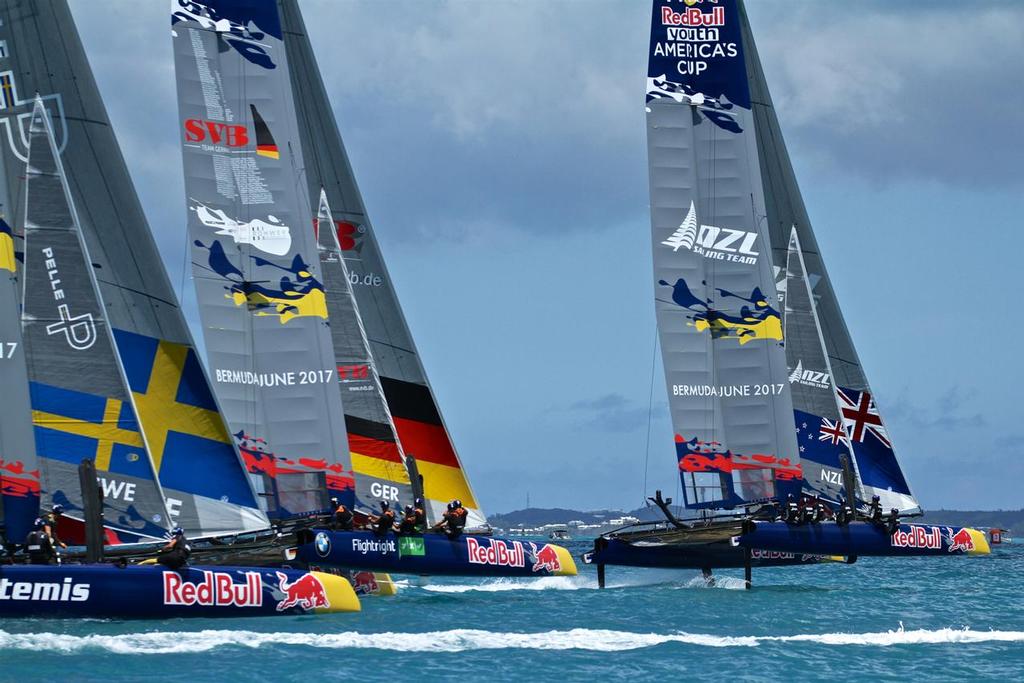 NZL Sailing Team foils clear of the fleet - Red Bull Youth America's Cup part of the 35th America's Cup - Bermuda  June 21, 2017 © Richard Gladwell www.photosport.co.nz