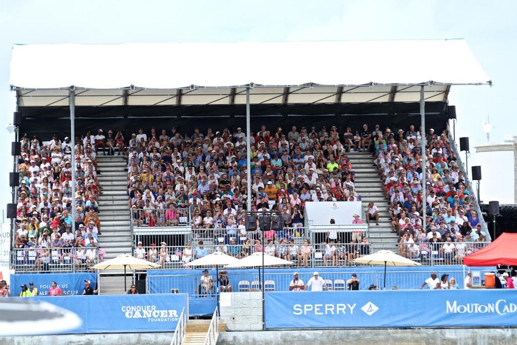 Packed grandstand - America's Cup 2017, June 24, 2017 - Great Sound Bermuda photo copyright Richard Gladwell www.photosport.co.nz taken at  and featuring the  class