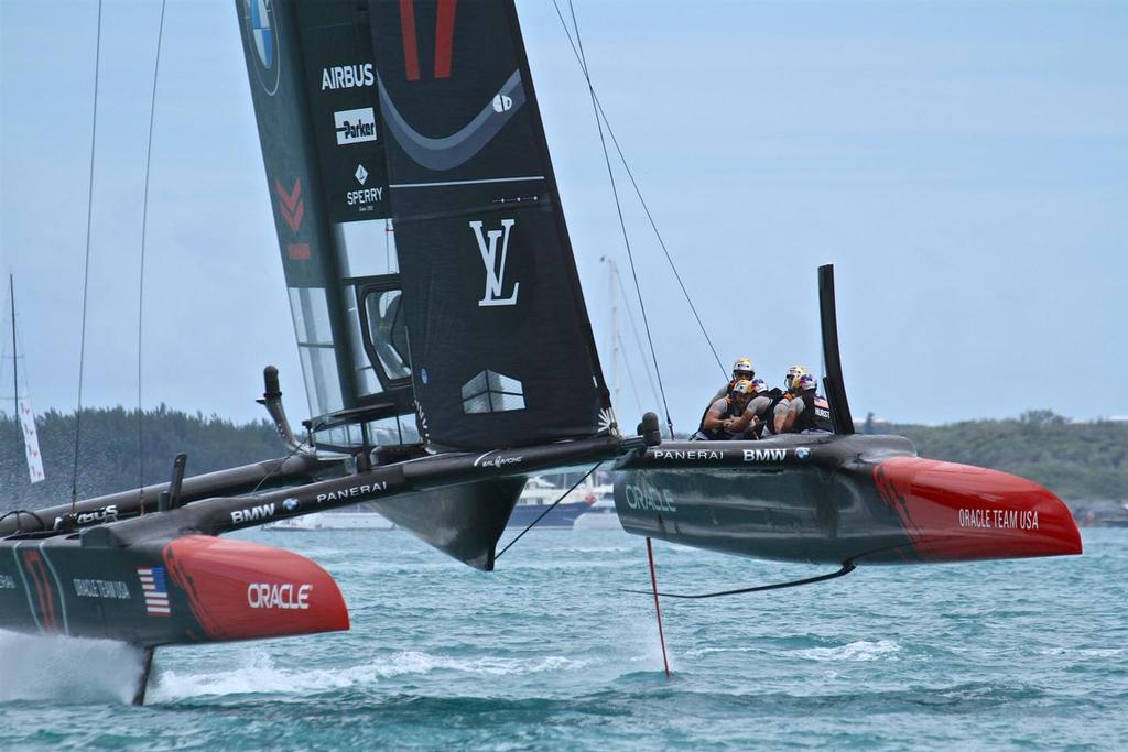 Oracle Team USA finish 2m 4 secs after Emirates Team NZ - Match, Day  3 - Race 5 -  35th America's Cup  - Bermuda  June 24, 2017 photo copyright Richard Gladwell www.photosport.co.nz taken at  and featuring the  class