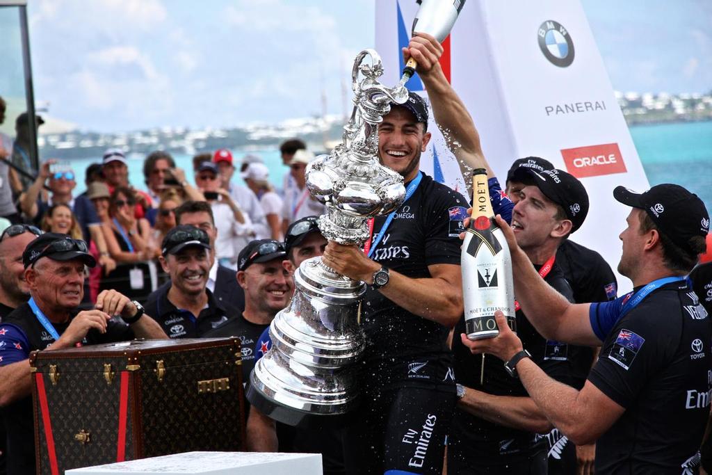 Blair Take and Peter Burling fill the  America's Cup 2017, June 26, 2017 - Great Sound Bermuda photo copyright Richard Gladwell www.photosport.co.nz taken at  and featuring the  class