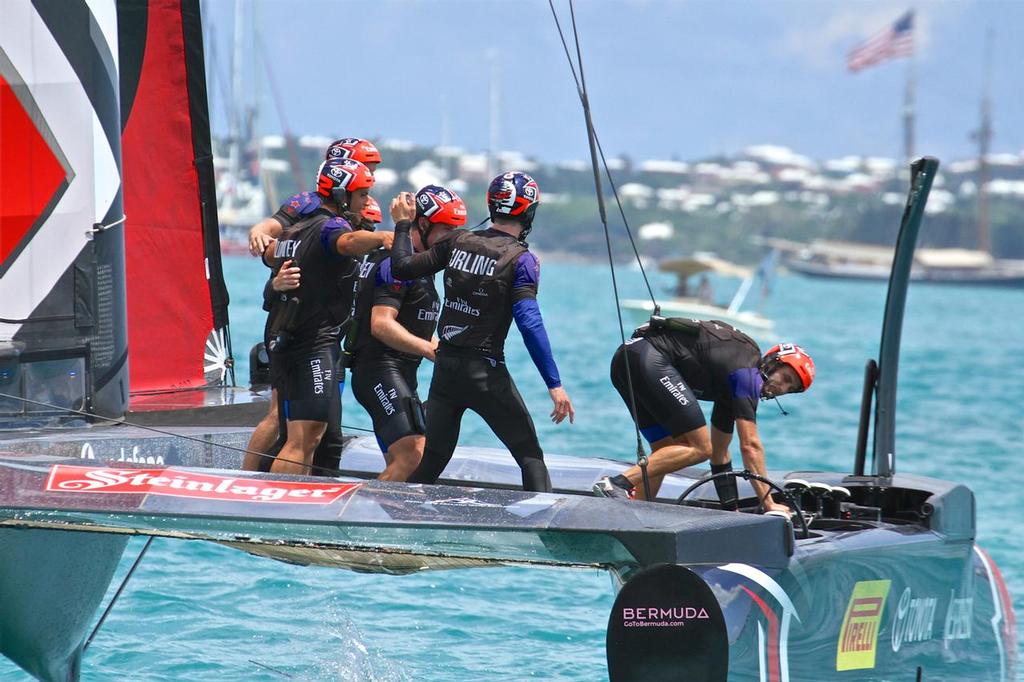 Emirates Team New Zealand - Match, Day  5 - Finish - Race 9 - 35th America's Cup  - Bermuda  June 26, 2017 photo copyright Richard Gladwell www.photosport.co.nz taken at  and featuring the  class