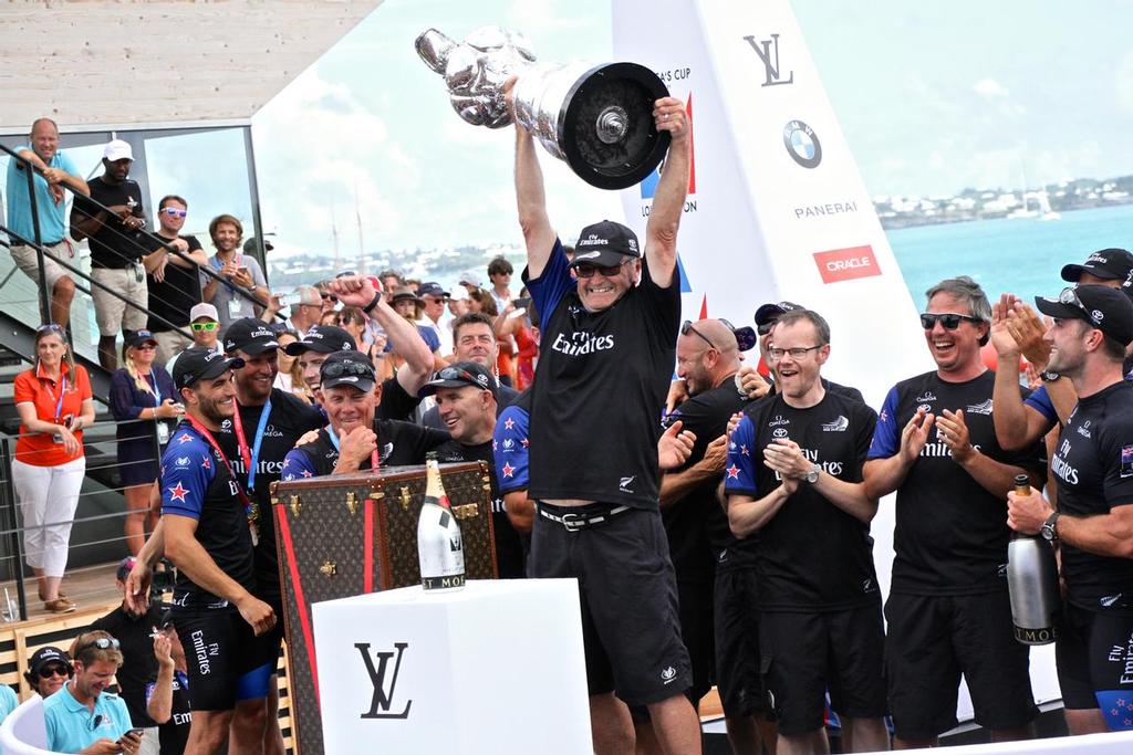 Russell Green, long-time Legal and Rules advisor to Emirates Team NZ steps into the spotlight - America&rsquo;s Cup 2017, June 26, 2017 - Great Sound Bermuda photo copyright Richard Gladwell www.photosport.co.nz taken at  and featuring the  class