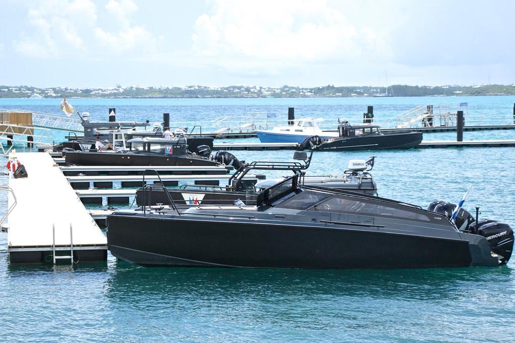 Part of the XO media fleet, Bermuda, June 28, 2017 photo copyright Richard Gladwell www.photosport.co.nz taken at  and featuring the  class