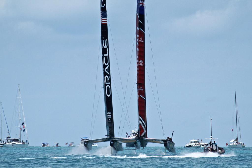 Emirates Team New Zealand and Oracle Team USA - Race 9 - Bermuda  June 26, 2017 photo copyright Richard Gladwell www.photosport.co.nz taken at  and featuring the  class