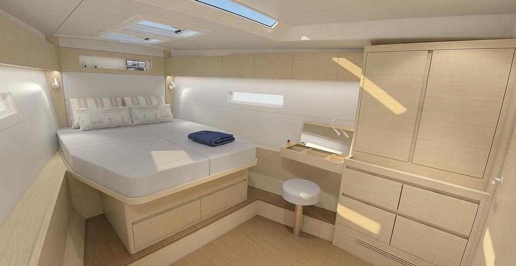 Owner's Stateroom for'ard. - New X49 photo copyright X-Yachts taken at  and featuring the  class