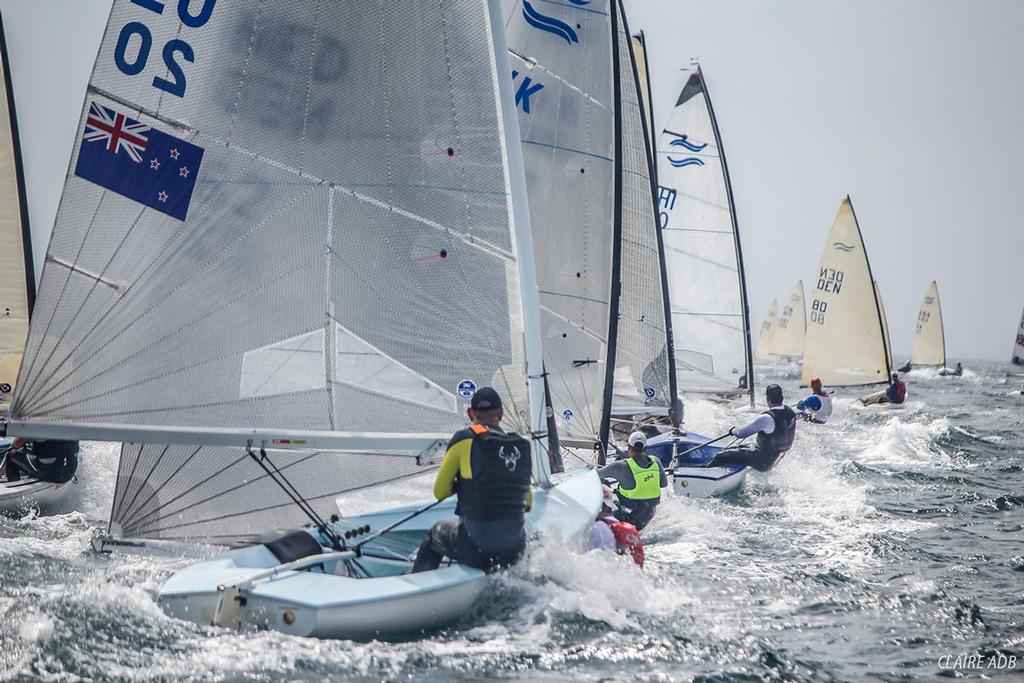 Day 2 of the Finn World Masters in Barbados ©  Claire ADB