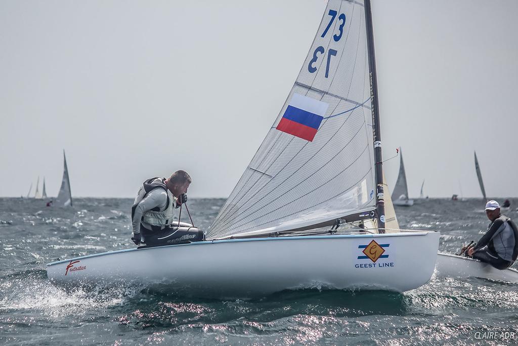 Day 2 of the Finn World Masters in Barbados ©  Claire ADB