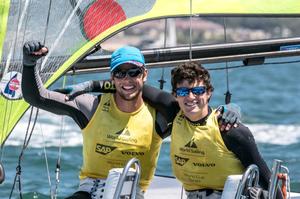 James Peters and Fynn Sterritt - 2017 World Cup Series Final - Santander photo copyright  Jesus Renedo / Sailing Energy http://www.sailingenergy.com/ taken at  and featuring the  class