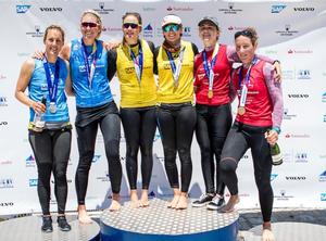 49er FX podium - Sailing World Cup Final photo copyright Sailing Energy / World Sailing taken at  and featuring the  class
