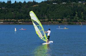 Russ Faurot light wind sailing – Gorge Beach Bash photo copyright International Windsurfing Tour taken at  and featuring the  class