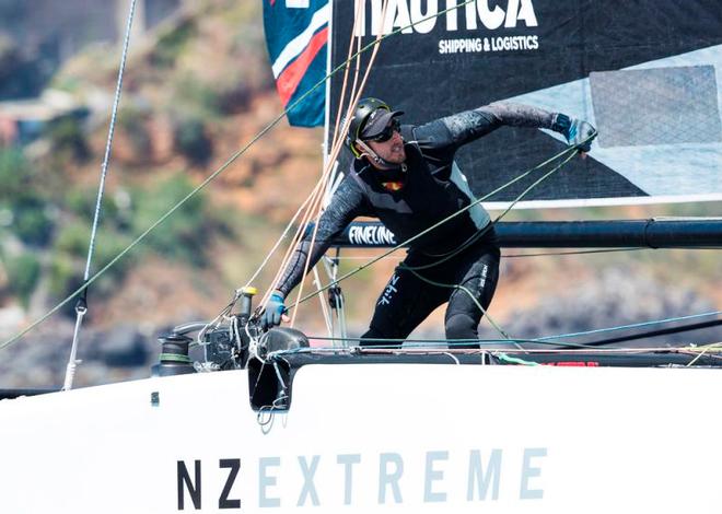 Act 3, Extreme Sailing Series Madeira Islands – Day 4 – NZ Extreme Sailing Team, is currently sixth overall, two points shy of fifth placed Land Rover BAR Academy. © Lloyd Images http://lloydimagesgallery.photoshelter.com/