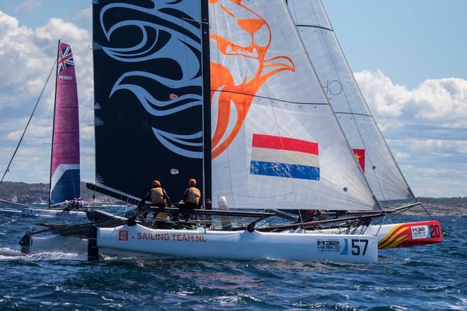 P.J. Postma and Sailing Team NL sail brilliantly on day one at the M32 Worlds ©  Anton Klock / M32 World