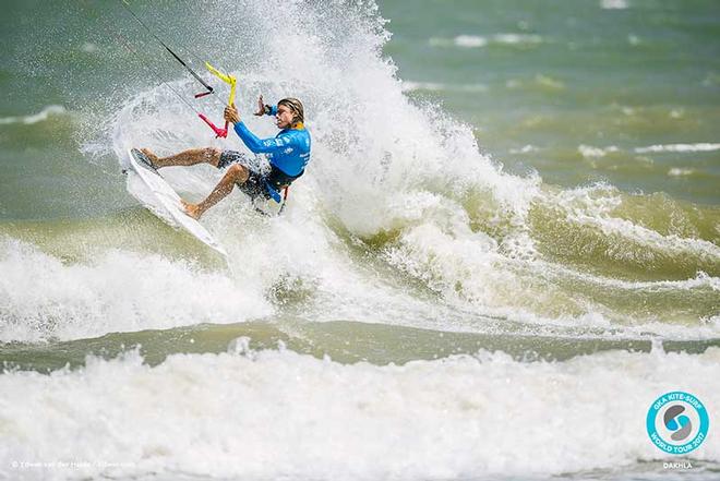 Day 3 – One of the most improved riders on tour this year, Camille Delannoy from France is also through the quarters - GKA Kite-Surf World Tour ©  Ydwer van der Heide