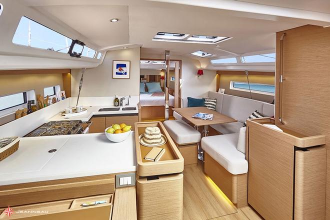 Galley through to Owner's Stateroom - Jeanneau Sun Odyssey 440 © Bertrand Duquenne