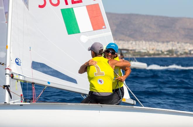 Demetrio Sposato/Gabriele Centrone (ITA) win U17 Fleet – 420 Open European Championship ©  Nikos Alevromytis