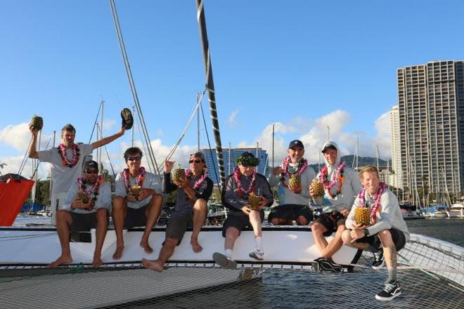he Mighty Merloe team at last at rest  - 2017 Transpac Race © Dave Livingstone / TPYC