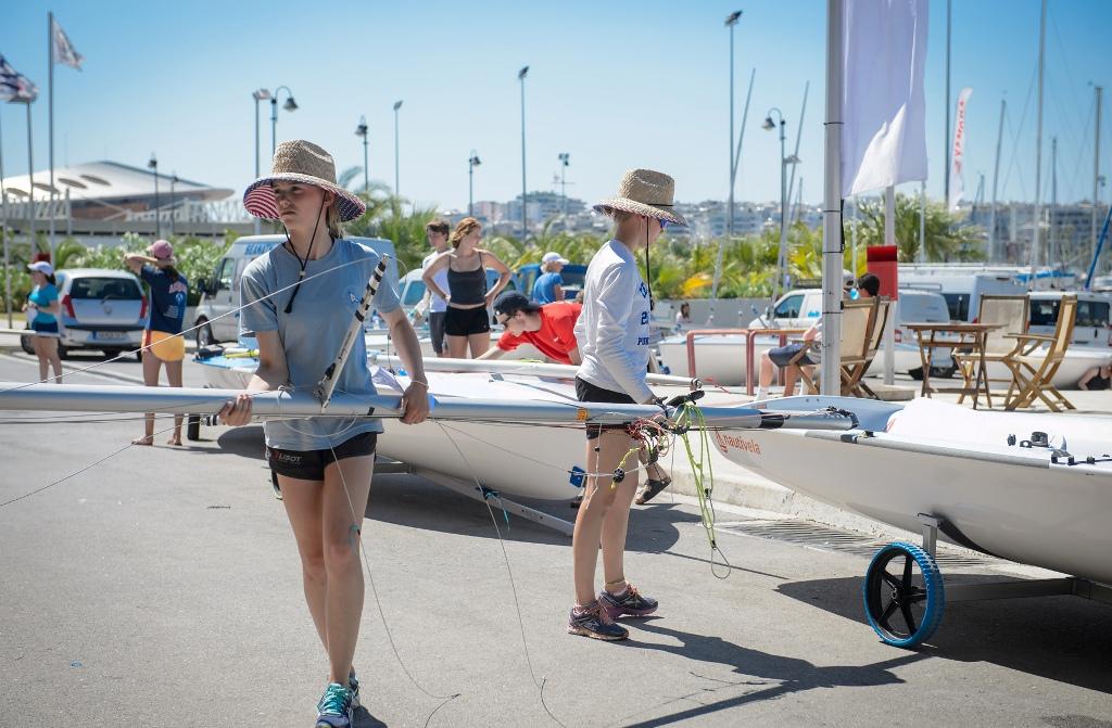 Boat preparation - 2017 420 Open European Championships photo copyright Nikos Alevromytis http://www.470.org taken at  and featuring the  class