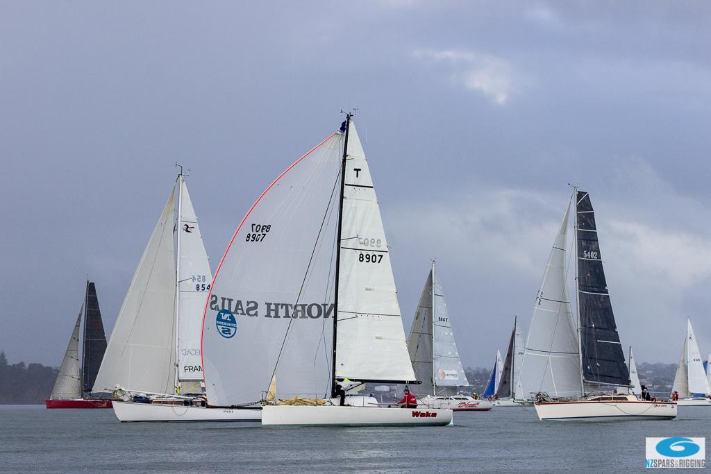 Fleet bunched up after the start - SSANZ NZ Rigging 60 photo copyright Deb Williams taken at  and featuring the  class