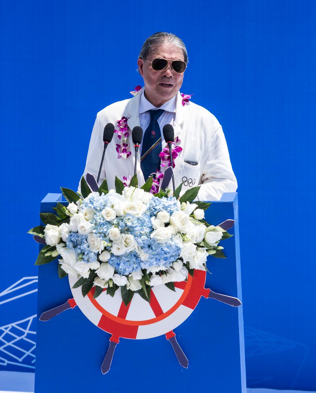 Timothy Fok, President of the Hong Kong Olympic Committee. Guangzhou Nansha International Sailing Regatta 2017. © Guy Nowell http://www.guynowell.com