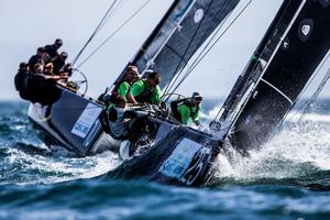 Team Aqua charge upwind photo copyright  Pedro Martinez / Martinez Studio / RC44 taken at  and featuring the  class