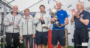 L-R Royal Hong Kong Yacht Club: Anna Carpenter, Martin Wrigley, Christian Thompson, James Badenach, David Franks (Cowes Etchells Fleet Class Captain). - The Gertrude Cup 2017 photo copyright Sportography.tv taken at  and featuring the  class