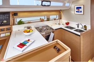 Galley aboard the Jeanneau Sun Odyssey 440 - Jeanneau Sun Odyssey 440 photo copyright Bertrand Duquenne taken at  and featuring the  class