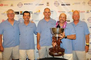 Roy Pat Disney and a portion of his star-studded crew on Pyewacket accept their division award - 2017 Transpac photo copyright  David Livingston taken at  and featuring the  class