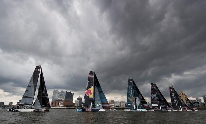 Mother Nature refused to play ball on the opening day of Extreme Sailing Series™ Act 5, Hamburg, presented by Land Rover, resulting in no scoring races being completed - 2017 Extreme Sailing Series © Lloyd Images http://lloydimagesgallery.photoshelter.com/