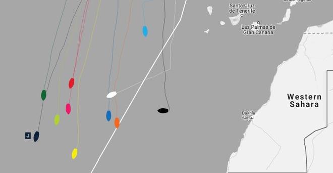 Current positions – Day 12, Race 1 – Clipper Round the World Yacht Race © Clipper Ventures