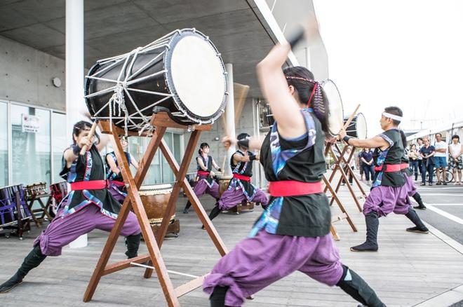 Traditional Japanese drumming at opening ceremony – 470 Junior World Championships © Junichi Hirai/ Bulkhead magazine http://www.bulkhead.jp/