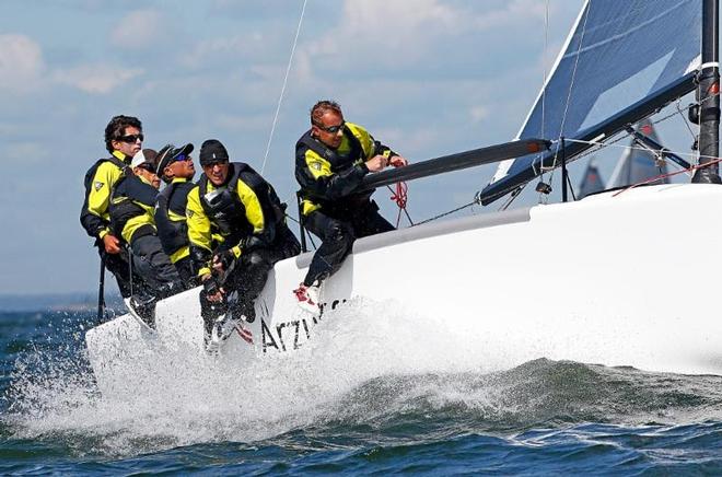 Day 2 – Three bullets for Luca Perego's Maidollis ITA854 with Carlo Fracassoli in helm and Enrico Fonda calling the tactics today – Melges 24 World Championship ©  Pierrick Contin http://www.pierrickcontin.fr/