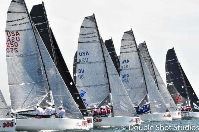 2017 Melges 20 U.S. National Championship fleet start © IM20CA - Double Shot Studios