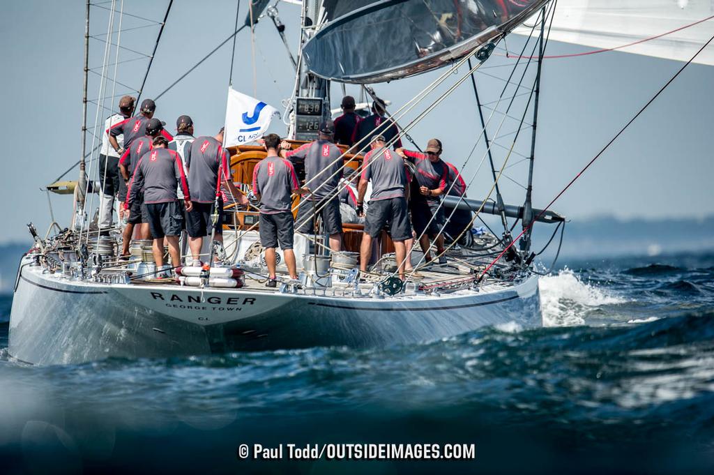 Race Day 2 raced outside the harbor on Rhode Island Sound with a light breeze from 230 degrees.  © Paul Todd/Outside Images http://www.outsideimages.com