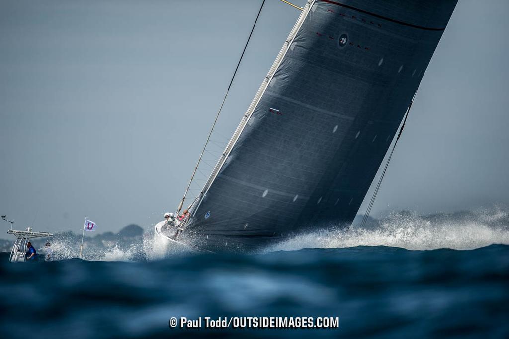 Race Day 2 raced outside the harbor on Rhode Island Sound with a light breeze from 230 degrees. © Paul Todd/Outside Images http://www.outsideimages.com