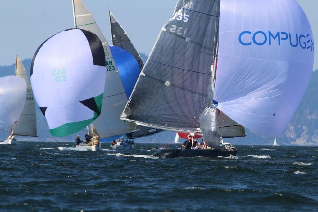 Six Metres out racing in breeze-on conditions  © Dana E. Olsen