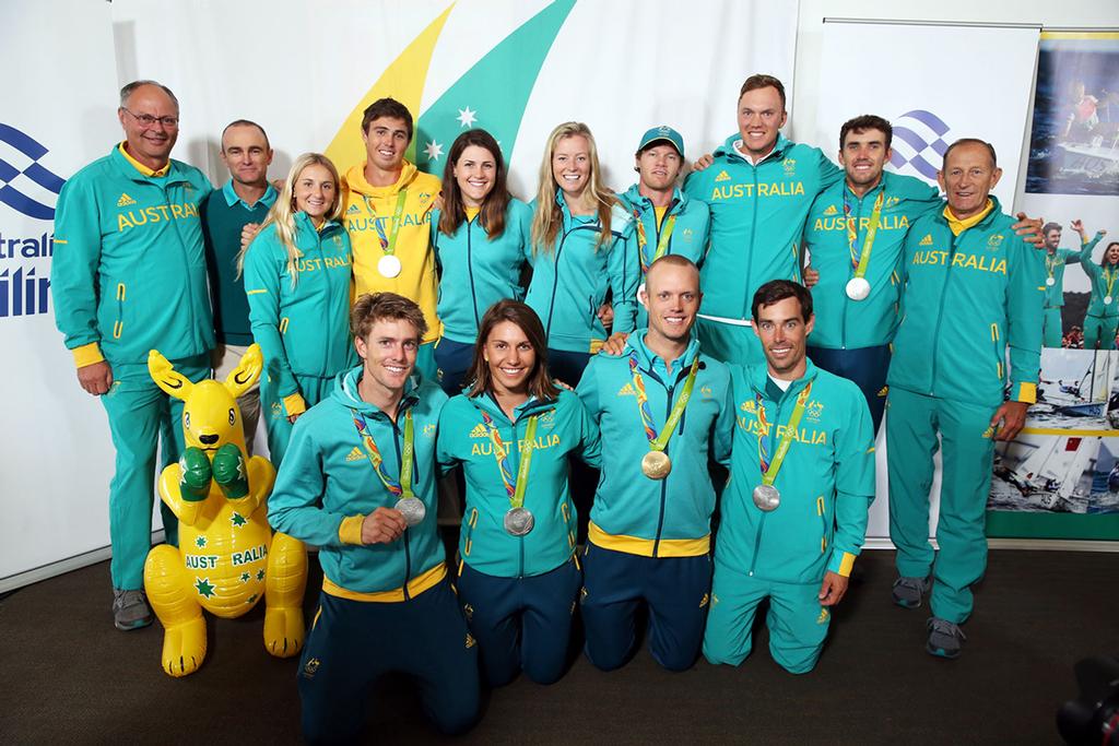 Peter Conde and Australian sailors Rio return 2016 photo copyright Australian Sailing taken at  and featuring the  class
