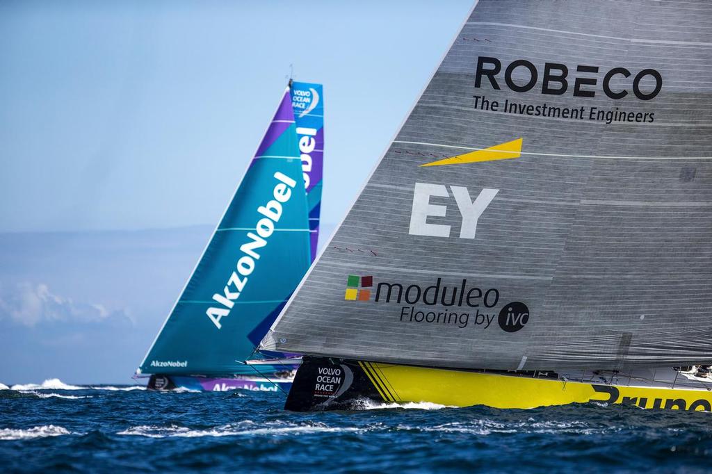 Leg Zero, St Malo to Lisbon start – Volvo Ocean Race photo copyright  Brian Carlin / Volvo Ocean Race taken at  and featuring the  class