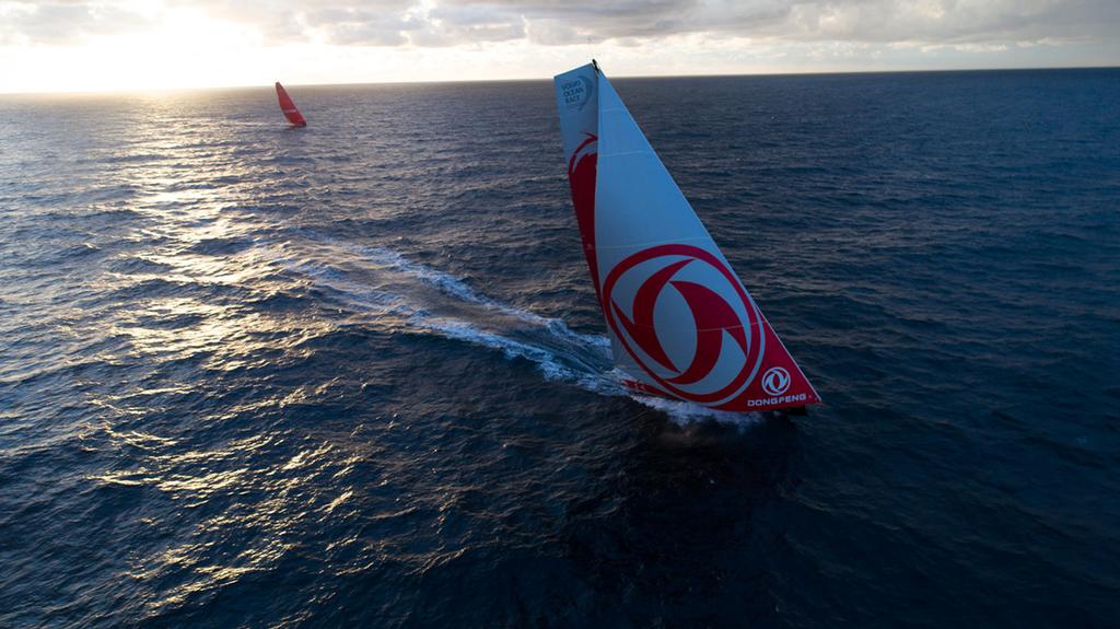 The Volvo Ocean 65 Dongfeng, skippered by Charles Caudrelier of France clinched a hard-fought class win in the 47th biennial Rolex Fastnet Race with just a 54 second lead on VO65 MAPFRE ©  Jeremie Lecaudey / Volvo Ocean Race