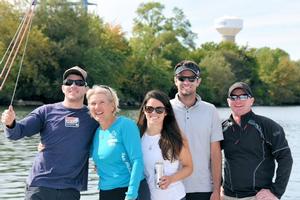 Katie Coleman Nicoll, second from left, is the secretary/treasurer of the Canadian J/24 class and a member of the 2017 J/24 World Championship regatta's organizing committee. She’s here with her son Carter (left) and daughter Clarity (right), as well as Kris Hughes and Kelly Flood photo copyright Katie Coleman / Nicoll collection taken at  and featuring the  class