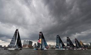 Mother Nature refused to play ball on the opening day of Extreme Sailing Series™ Act 5, Hamburg, presented by Land Rover, resulting in no scoring races being completed - 2017 Extreme Sailing Series photo copyright Lloyd Images http://lloydimagesgallery.photoshelter.com/ taken at  and featuring the  class