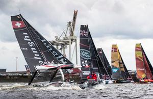 Act 5, Extreme Sailing Series Hamburg – Day 4 – Fleet photo copyright  Lloyd Images taken at  and featuring the  class