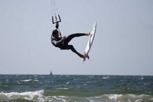 Paulino punts it into third – GKA Kite-Surf World Tour photo copyright  Joern Pollex taken at  and featuring the  class