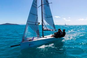 Day 3 – Sticky Fingers on fire – Airlie Beach Race Week photo copyright  Andrea Francolini / ABRW taken at  and featuring the  class