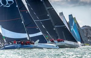 The Rolex Fastnet Race's largest monohull yachts at the start of the 2017 race from Cowes photo copyright  Rolex/ Kurt Arrigo http://www.regattanews.com taken at  and featuring the  class