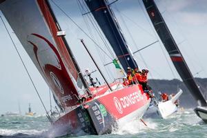 VO65 Dongfeng Race Team, skippered by Charles Caudrelier battled with MAPFRE all the way to the finish line, securing a win by under a minute – Rolex Fastnet Race photo copyright  Paul Wyeth / RORC taken at  and featuring the  class
