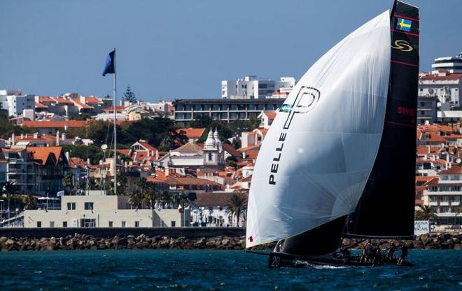 Artemis Racing Youth sailing against the backdrop of Cascais, Portugal in RC44 Cascais Cup 2016 ©  Pedro Martinez / Martinez Studio / RC44