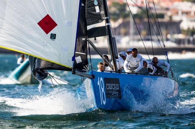 Underdogs Bronenosec Sailing Team currently hold second place on the 2017 leaderboard – RC44 Cascais Cup ©  Pedro Martinez / Martinez Studio / RC44