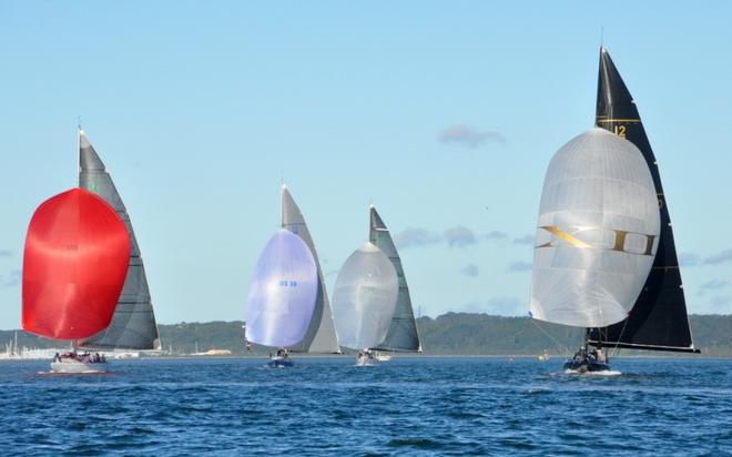 The Modern fleet in action at the 12 Metre North American Championship ©  SallyAnne Santos